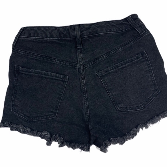 wild fable Pants - Black Faded Wash High Rise Distressed Jean Shorts